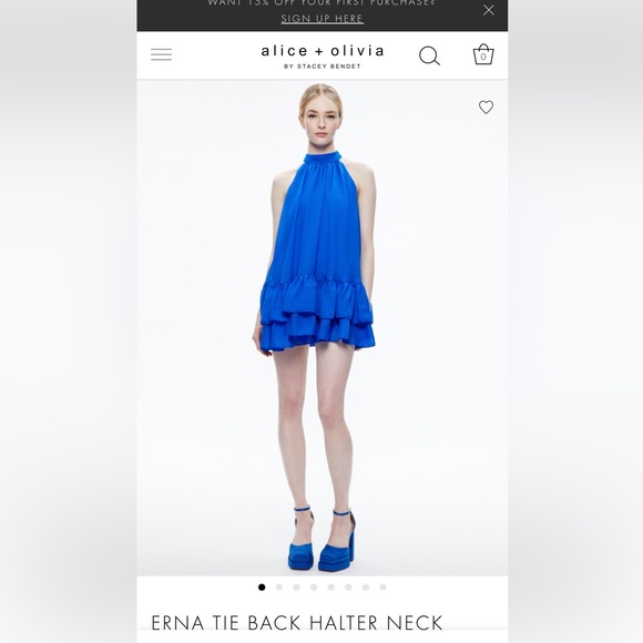 Alice & Olivia Erna tie back dress. - Picture 2 of 3